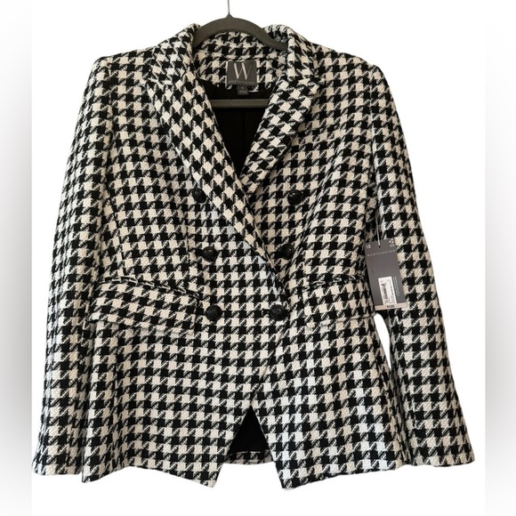 Worthington Houndstooth Tweed Blazer Jacket - Picture 2 of 11